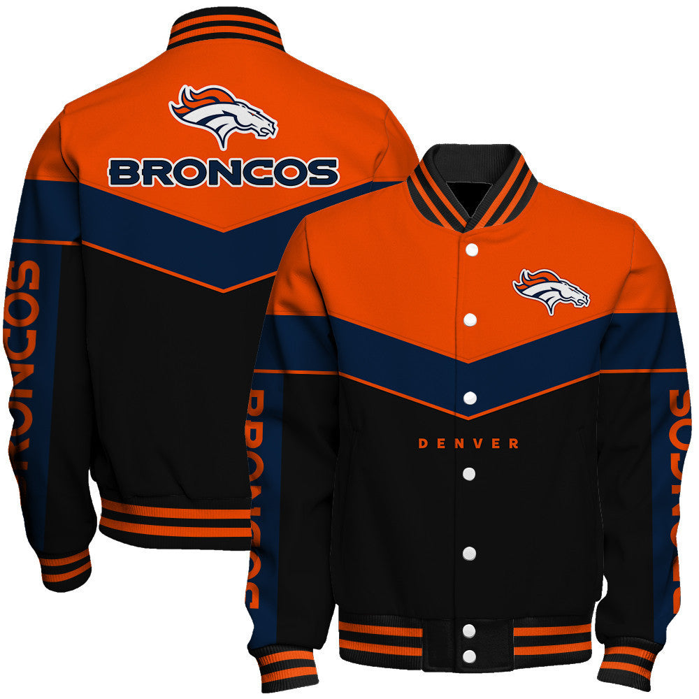Denver Broncos For Fans - Streetwear Athletic Style Varsity Jacket