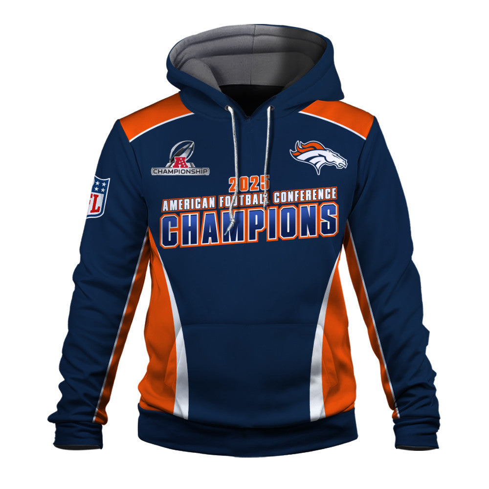 Denver Broncos 2025 AFC Champions – The Peak of Glory Is Back 3D Hoodie