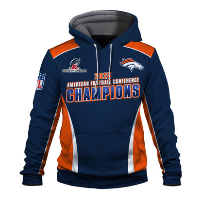 Denver Broncos 2025 AFC Champions – The Peak of Glory Is Back 3D Hoodie