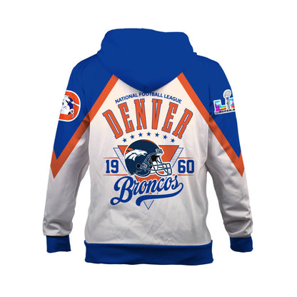 Denver Broncos Premium 2025 Cream Colorway 3D Hoodie