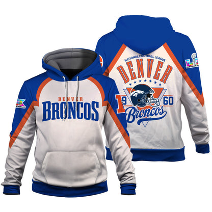 Denver Broncos Premium 2025 Cream Colorway 3D Hoodie