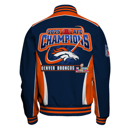 Denver Broncos 2025 AFC Champions – The Peak of Glory Is Back Varsity Jacket