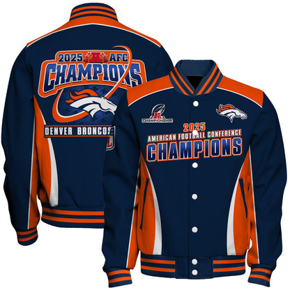 Denver Broncos 2025 AFC Champions – The Peak of Glory Is Back Varsity Jacket