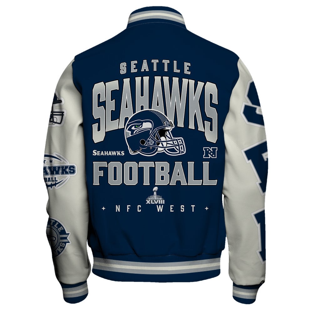 NFL Seattle Seahawks Team Legacy Vintage-Inspired Varsity Jacket