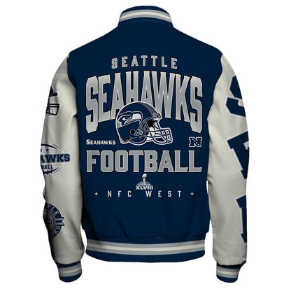 NFL Seattle Seahawks Team Legacy Vintage-Inspired Varsity Jacket