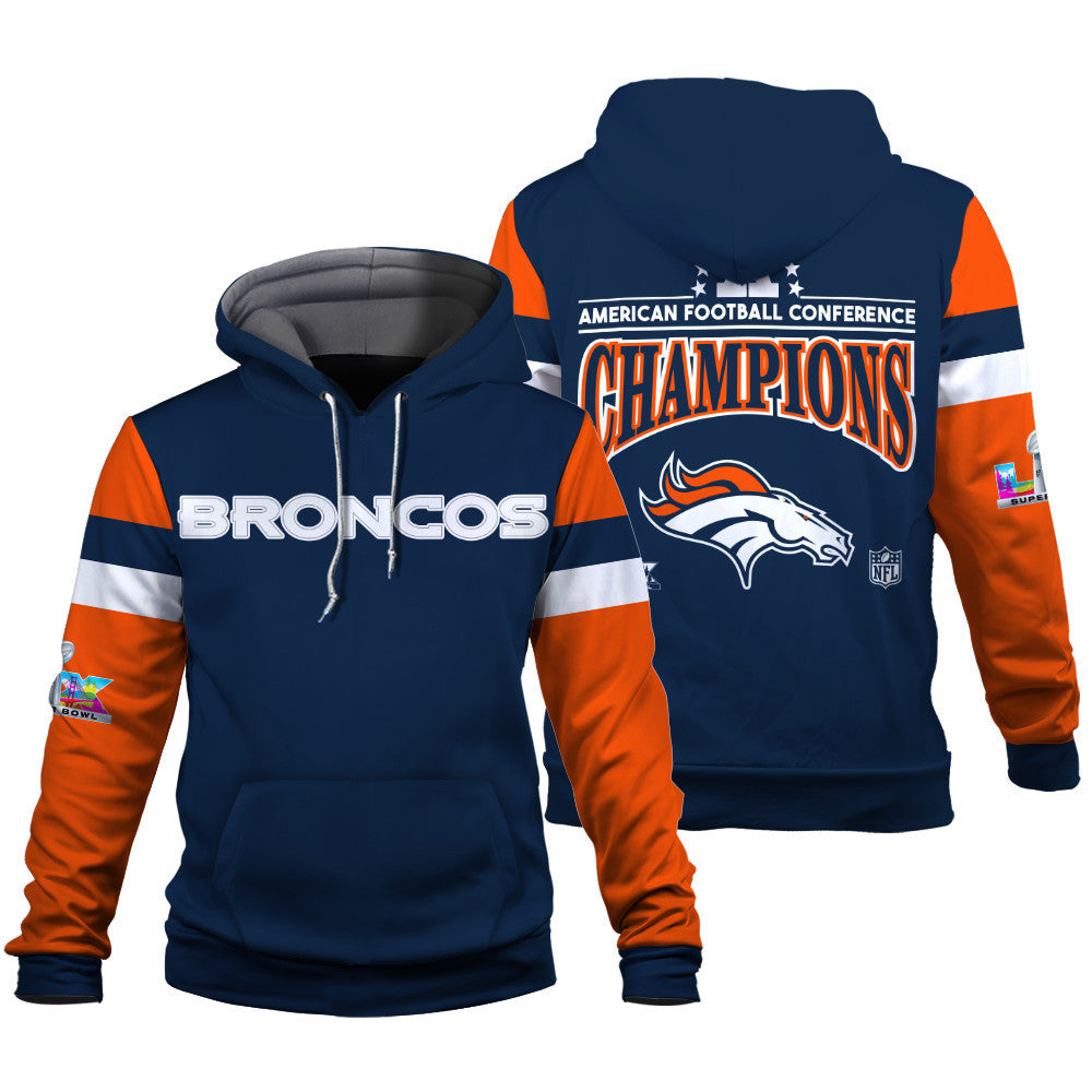 Denver Broncos American Football Conference Champions 2025 3D Hoodie