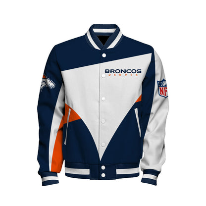 NFL Denver Broncos Team Color Pride Exclusive Design Varsity Jacket