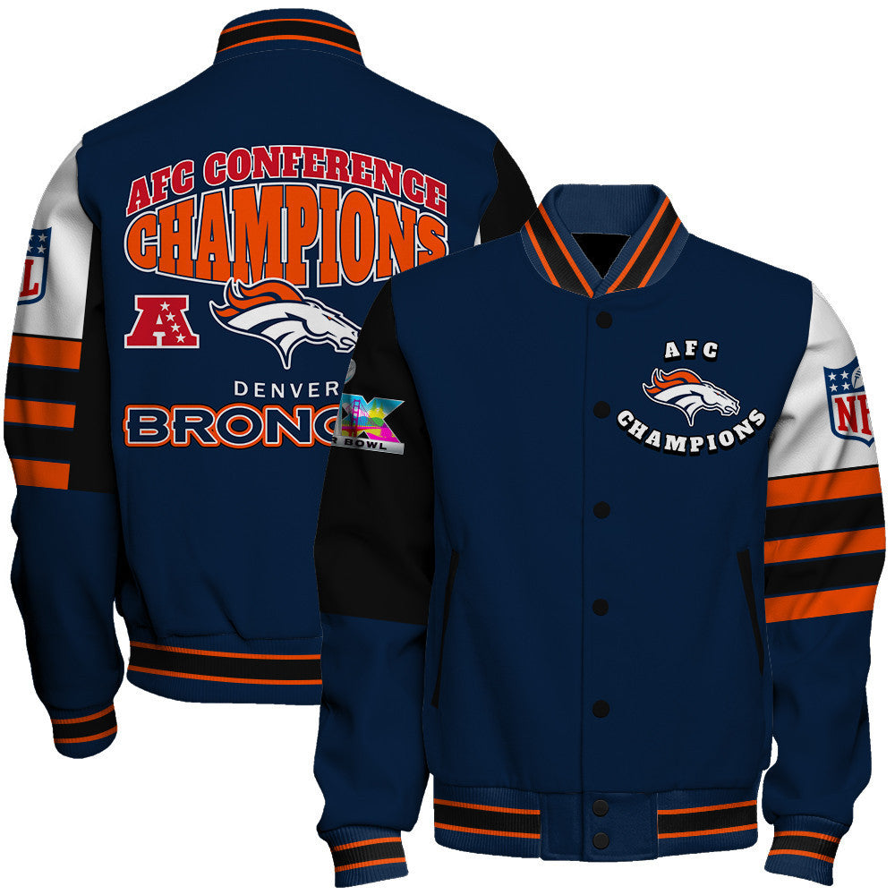 Denver Broncos 2025 AFC Conference Champions: The Ultimate Victory Varsity Jacket