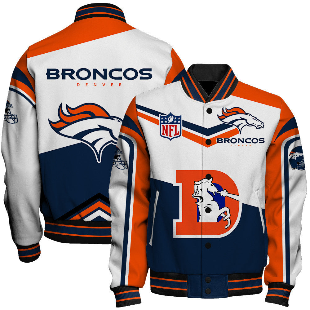 NFL Denver Broncos Power Forward Full-Snap Limited Edition Varsity Jacket