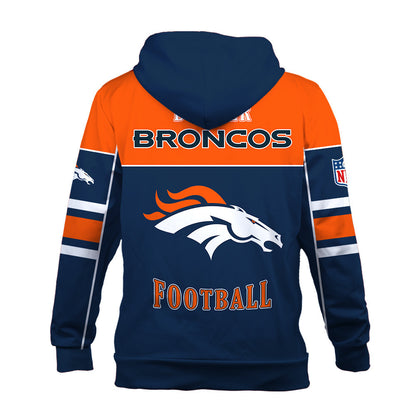NFL Denver Broncos Built To Win 3D Zip Hoodie For Die-hard Fans