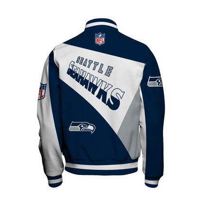 NFL Seattle Seahawks Team Color Pride Exclusive Design Varsity Jacket