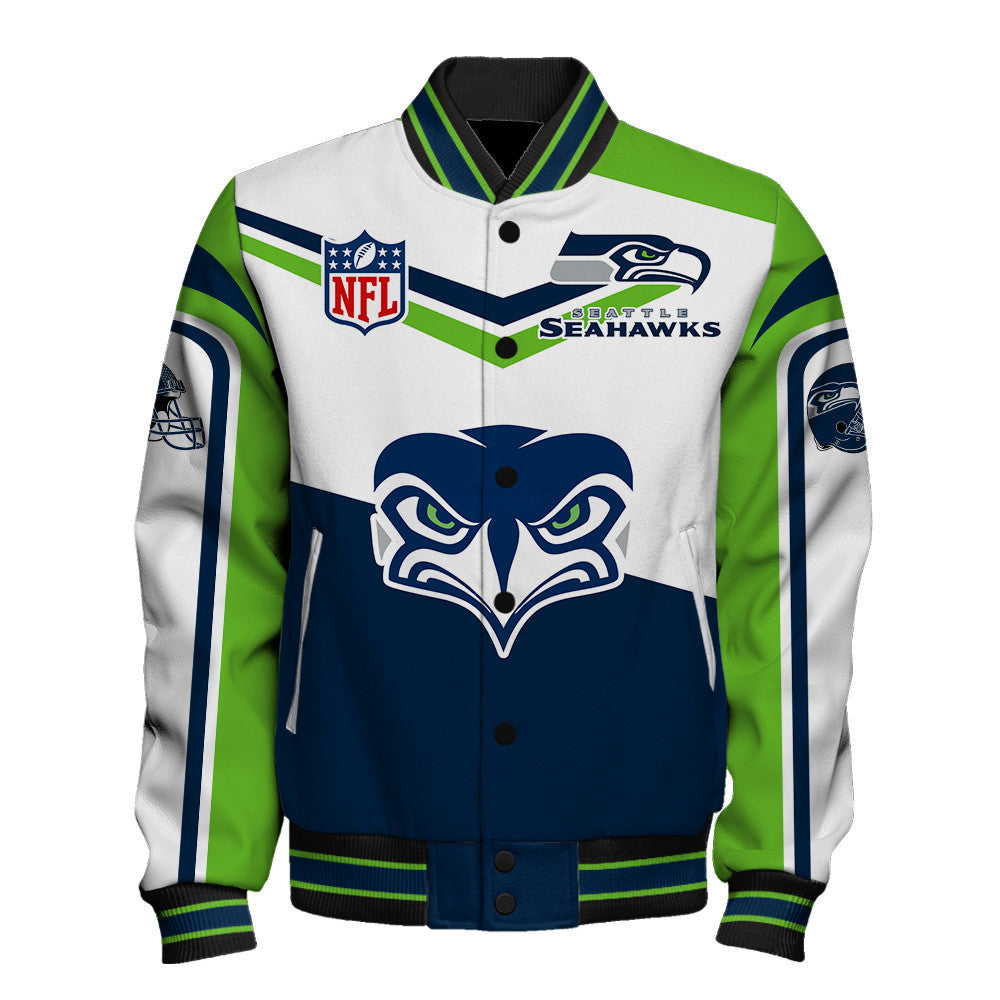 NFL Seattle Seahawks Power Forward Full-Snap Limited Edition Varsity Jacket