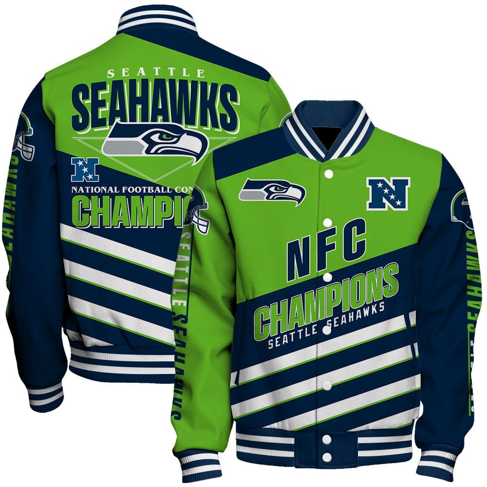 Seattle Seahawks Limited Edition Honoring NFC Champions 2025 Varsity Jacket