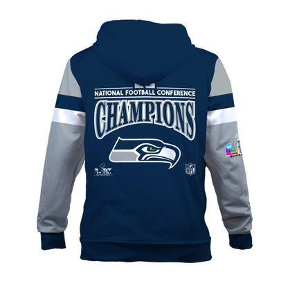 Seattle Seahawks National Football Conference Champions 2025 3D Hoodie