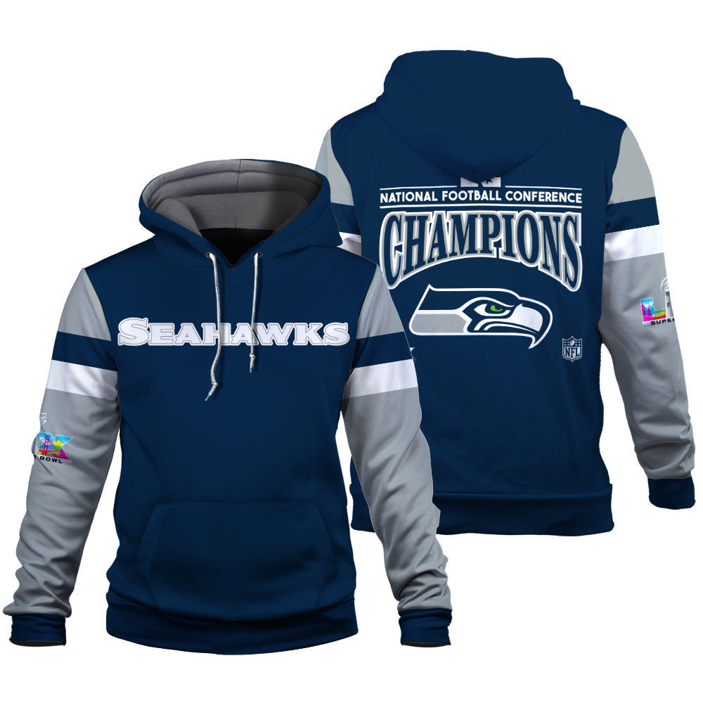 Seattle Seahawks National Football Conference Champions 2025 3D Hoodie