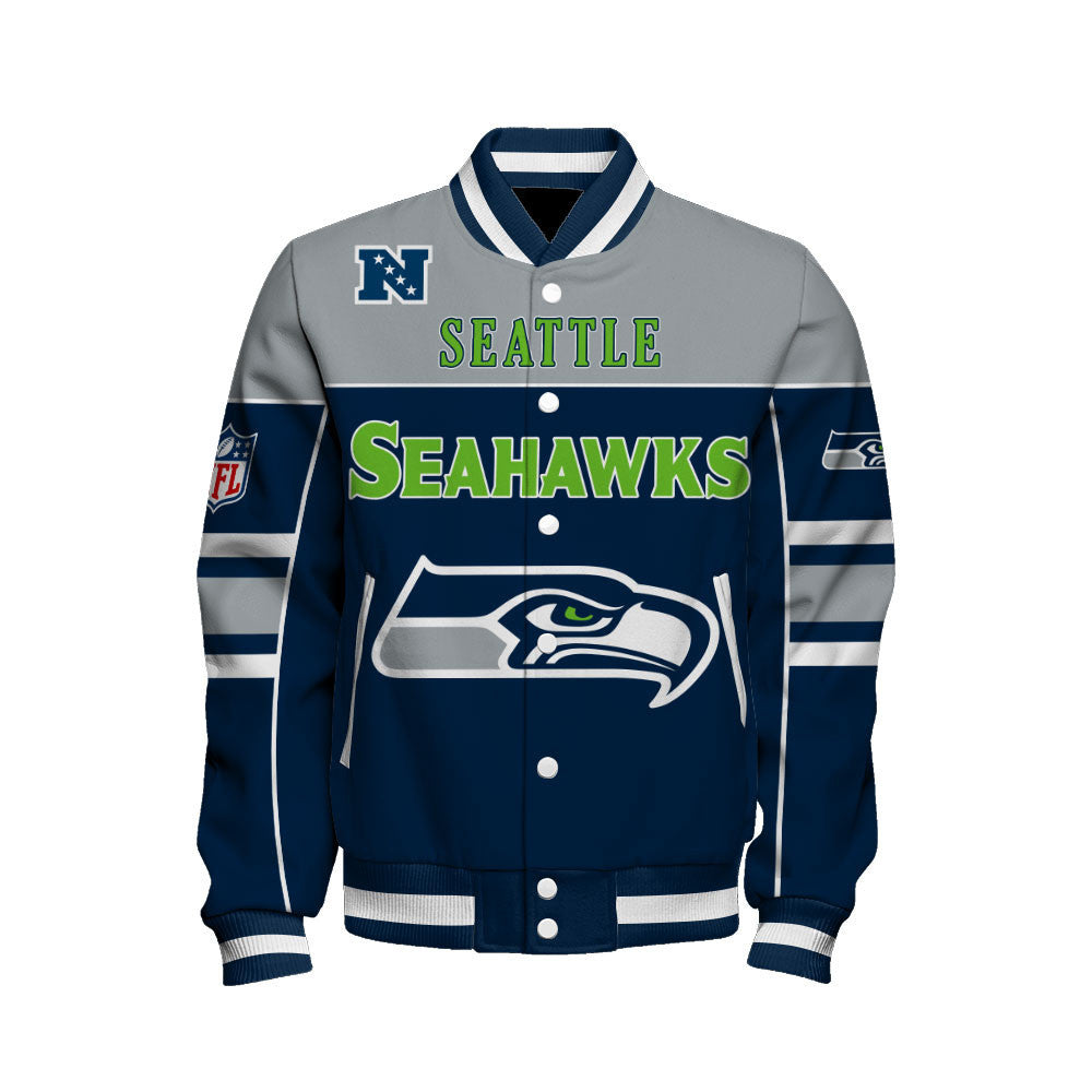 NFL Seattle Seahawks Built To Win Varsity Jacket For Die-hard Fans