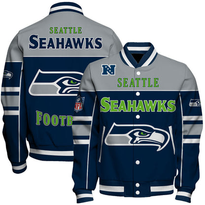 NFL Seattle Seahawks Built To Win Varsity Jacket For Die-hard Fans