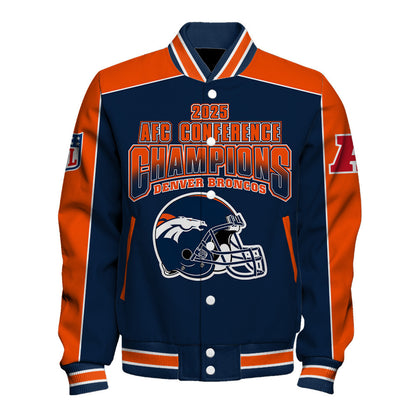 Denver Broncos Courage & Glory 2025 AFC Conference Champions Varsity Jacket