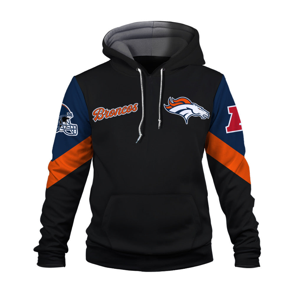 Denver Broncos Football Club Iconic Logo Broncos Country 3D Hoodie