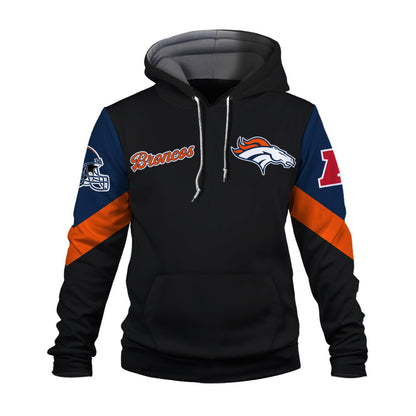 Denver Broncos Football Club Iconic Logo Broncos Country 3D Hoodie