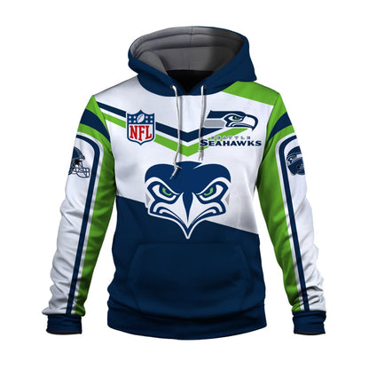 NFL Seattle Seahawks Power Forward Full-Snap Limited Edition 3D Hoodie