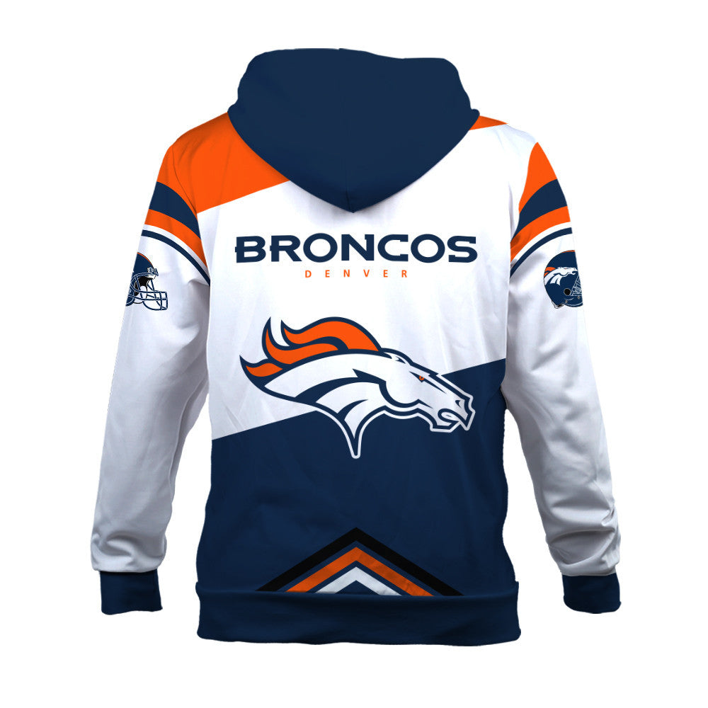 NFL Denver Broncos Power Forward Full-Snap Limited Edition 3D Hoodie