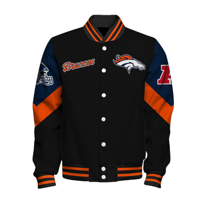 Denver Broncos Football Club Iconic Logo Broncos Country Varsity Jacket