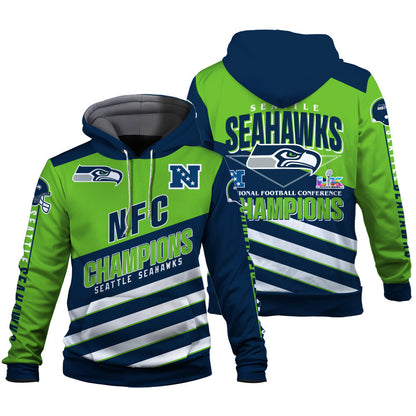 Seattle Seahawks Limited Edition Honoring NFC Champions 2025 3D Hoodie