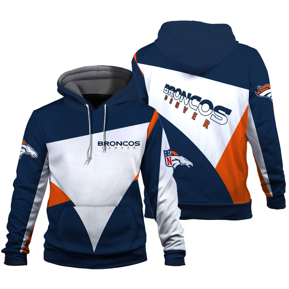 NFL Denver Broncos Team Color Pride Exclusive Design 3D Hoodie