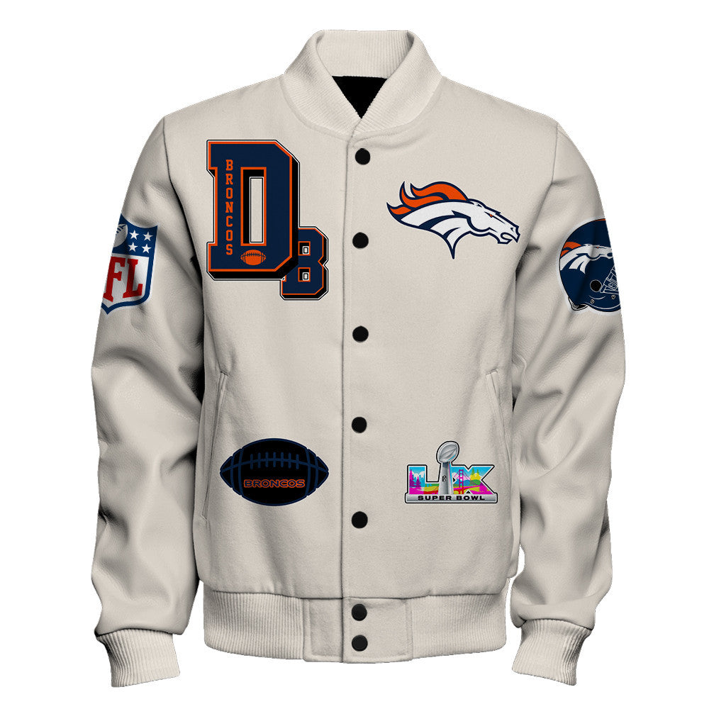 Denver Broncos When Icons Become Art Varsity Jacket