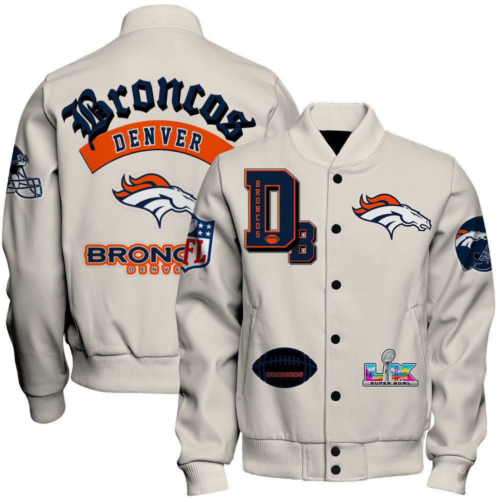 Denver Broncos When Icons Become Art Varsity Jacket