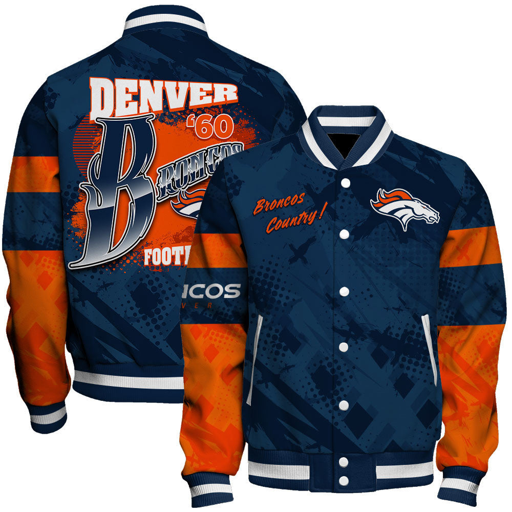 NFL Denver Broncos Warrior Spirit Signature Collection Retro Varsity Jacket