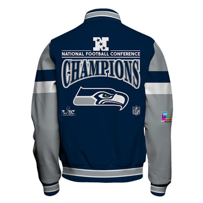 Seattle Seahawks National Football Conference Champions 2025 Varsity Jacket