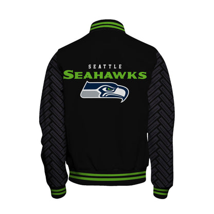 NFL Seattle Seahawks I Love Hawks Iconic Edition Classic Varsity Jacket