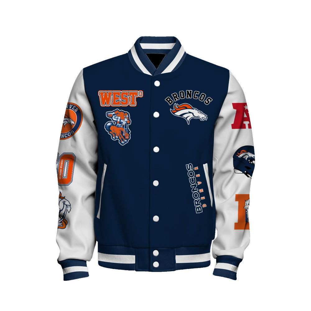 NFL Denver Broncos The Beautiful Art of Football Iconic Varsity Jacket
