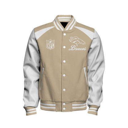 Denver Broncos Tone-on-tone Color Coordination Varsity Jacket