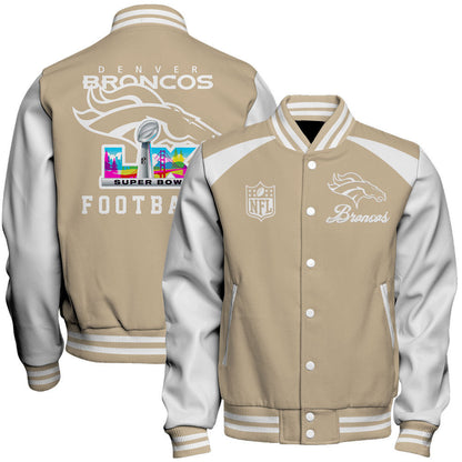 Denver Broncos Tone-on-tone Color Coordination Varsity Jacket