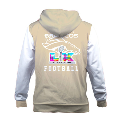 Denver Broncos Tone-on-tone Color Coordination 3D Hoodie
