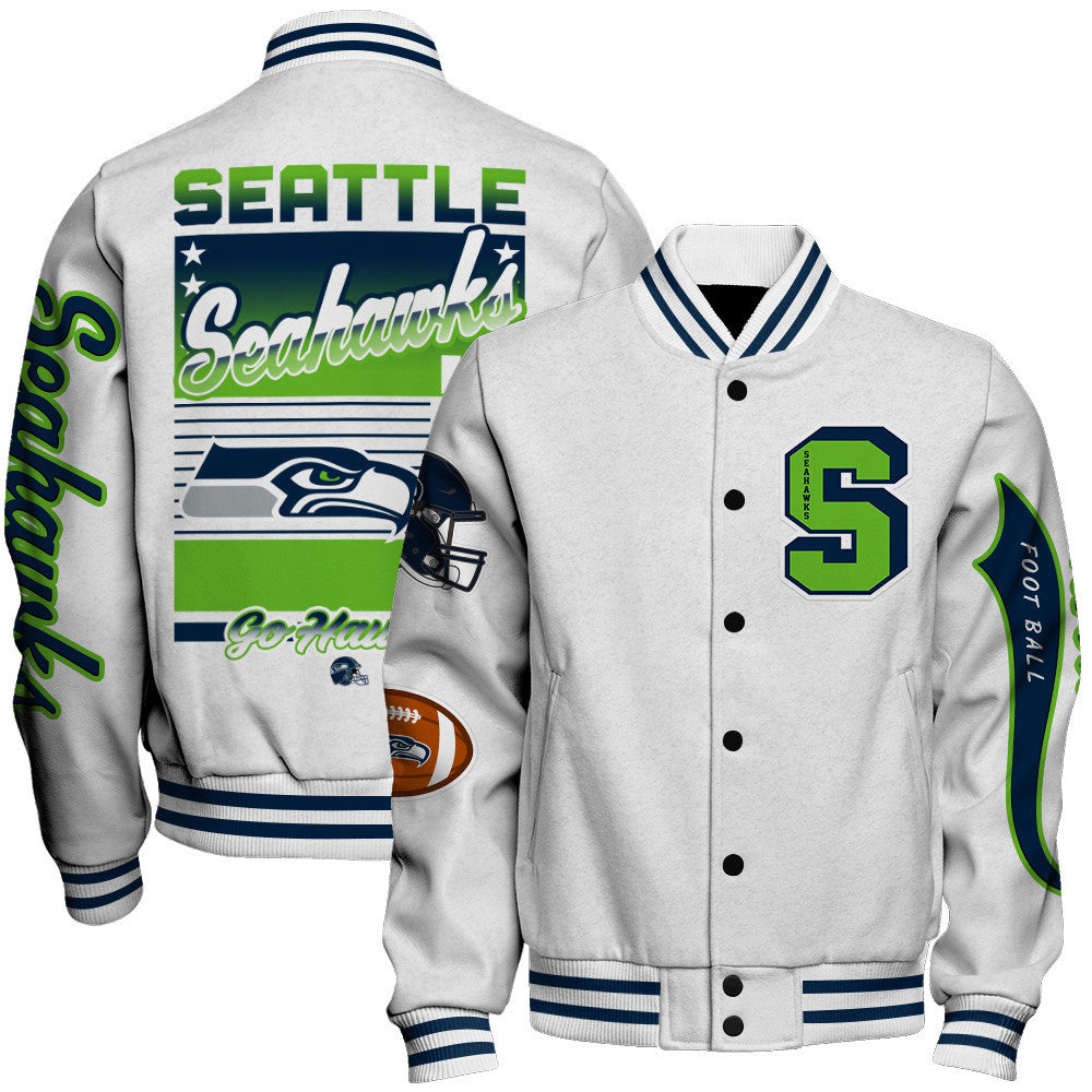 Seattle Seahawks Breaking All Conventional Design Standards Varsity Jacket