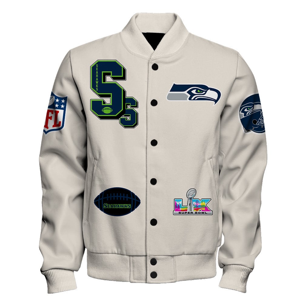 Seattle Seahawks When Icons Become Art Varsity Jacket