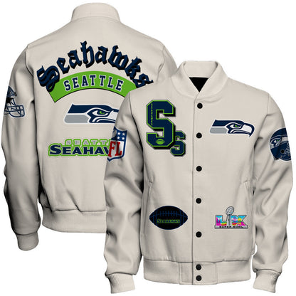 Seattle Seahawks When Icons Become Art Varsity Jacket
