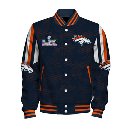 Denver Broncos In Full Retro Pattern, Super Bowl LX Varsity Jacket