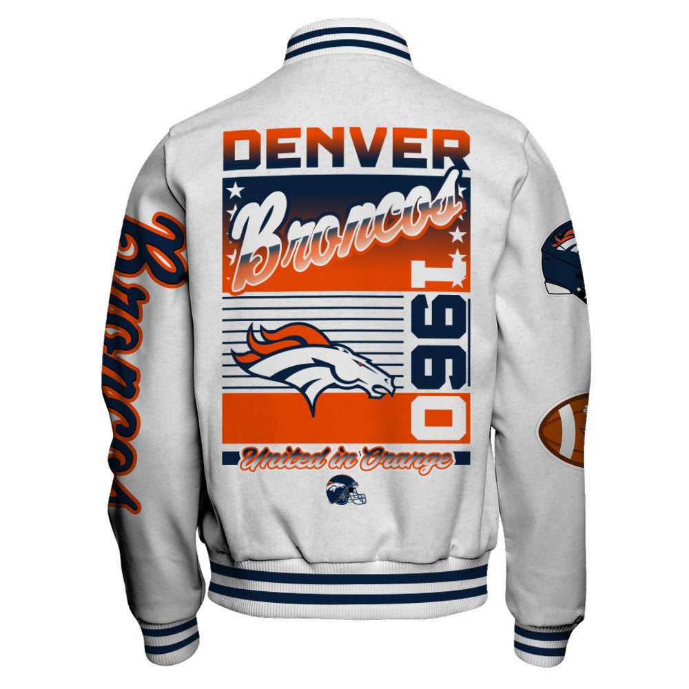 Denver Broncos Breaking All Conventional Design Standards Varsity Jacket
