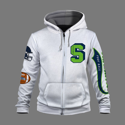 Seattle Seahawks Breaking All Conventional Design Standards 3D Zip Hoodie