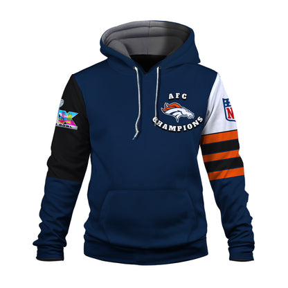 Denver Broncos 2025 AFC Conference Champions: The Ultimate Victory 3D Hoodie