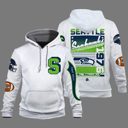 Seattle Seahawks Breaking All Conventional Design Standards 3D Hoodie