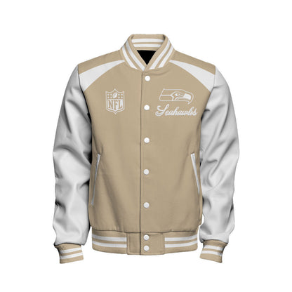 Seattle Seahawks Tone-on-tone Color Coordination Varsity Jacket