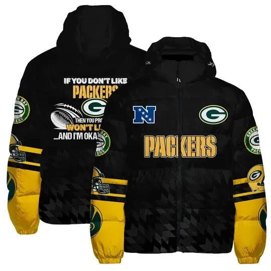 Green Bay Packers Bold Quote Fan Statement 3D Down Jacket