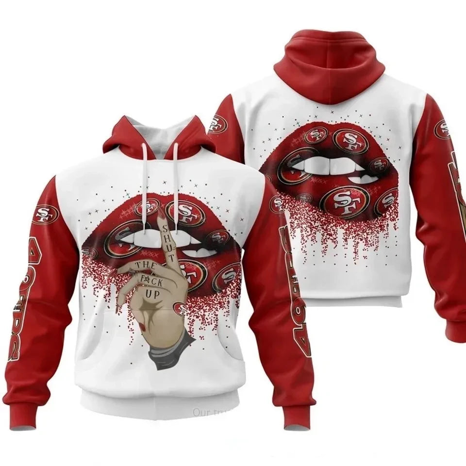 San Francisco 49ers Red Zone Rebel 3D Pullover Hoodie