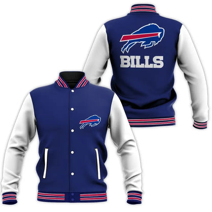 Buffalo Bills NFL 3D Printed Baseball Jacket with Classic Graphics